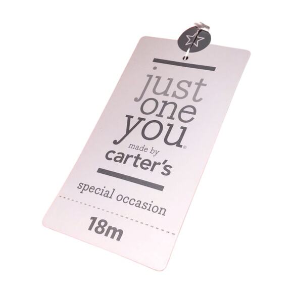 Carter's Just One You Baby Girls' 2 pc Set Dress/Short Pink - Size 18M coral - Picture 3 of 3